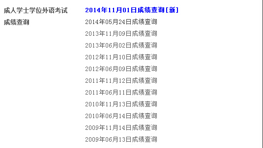 湖南历年学位英语成绩查询入口
